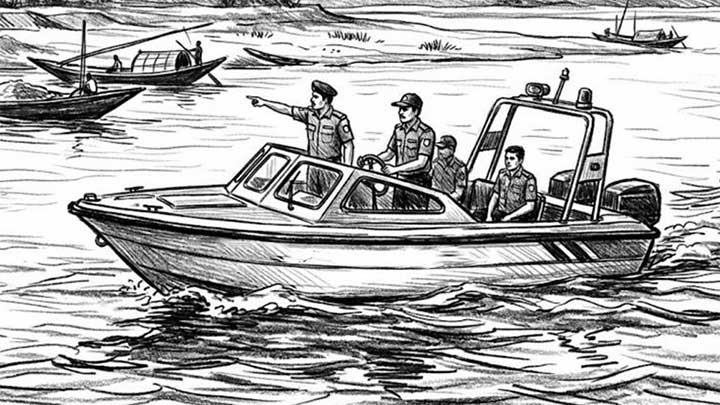 পদ্মায় নৌ পুলিশের ওপর গুলি, ৫ পুলিশসহ আহত ৬