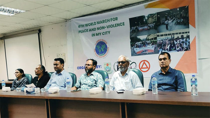ঢাকায় শান্তি ও অহিংসার বার্তা নিয়ে ৪র্থ বিশ্ব পরিভ্রমণের কর্মসূচি